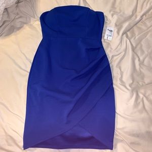 strapless mini dress